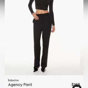Aritzia Babaton Agency Pant. Black. Size 4.